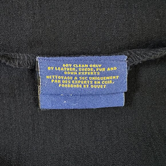 Vintage Ralph Lauren Rugby Wool Shirt Dress SzS Suede Patch Y2K Old Money Preppy - Picture 5 of 6